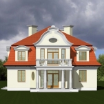 widok z ogrodu