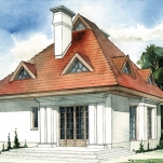 widok z ogrodu
