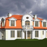 widok z ogrodu