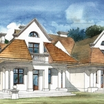 widok z ogrodu